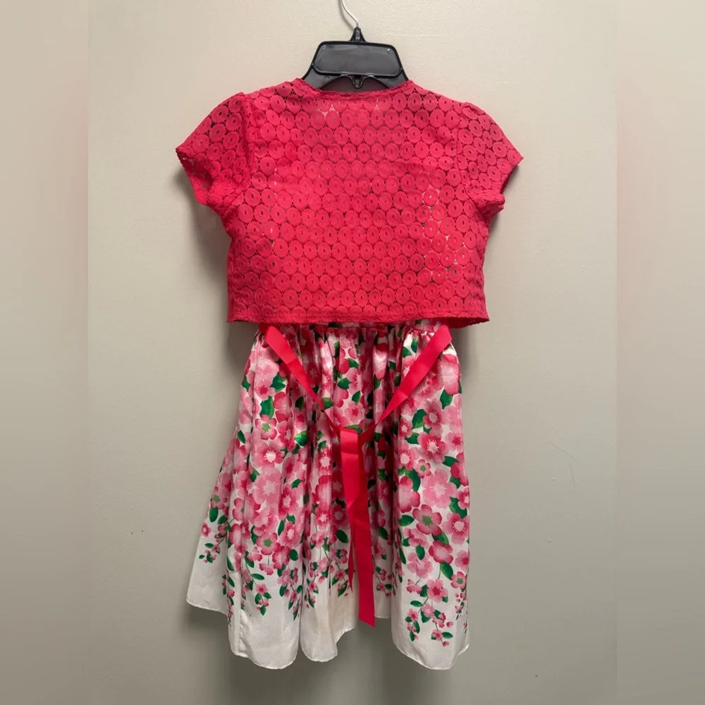Elegant Pink Floral Kids‎ Dress